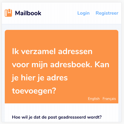 Laat een vriend een adres toevoegen aan je adresboek
