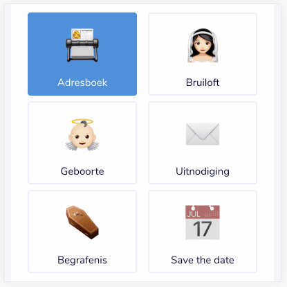 Persoonlijke titel voor je adresboekuitnodiging