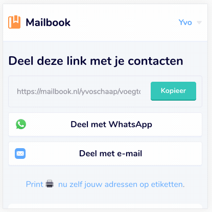 De link altijd binnen handbereik