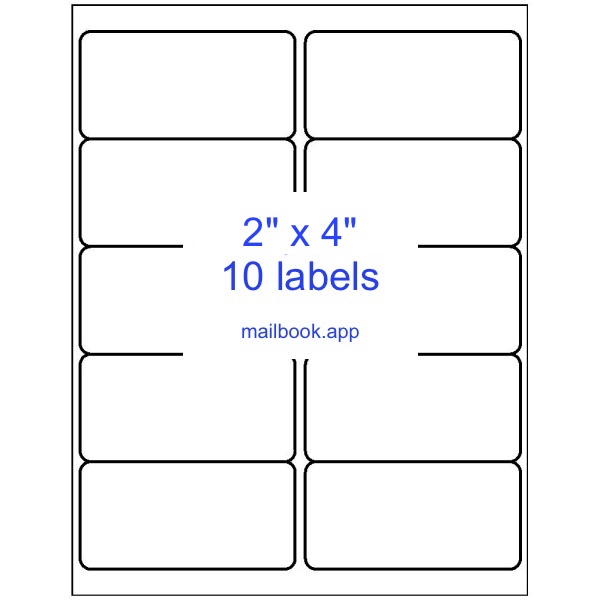 Avery® 5163® Address Labels template Avery® 5163 - 10 labels per sheet template