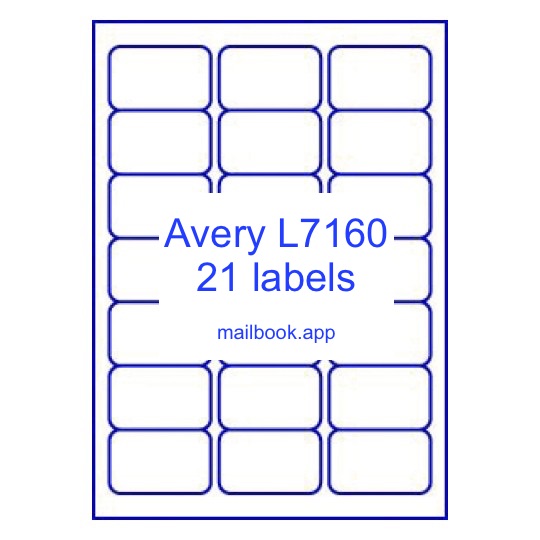 Avery® L7160 template Avery Zweckform L7160 template