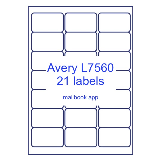 Avery® L7560 template Avery Zweckform L7560 template